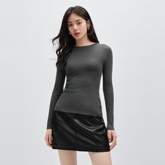 Women's Round Neck Wool Pullover