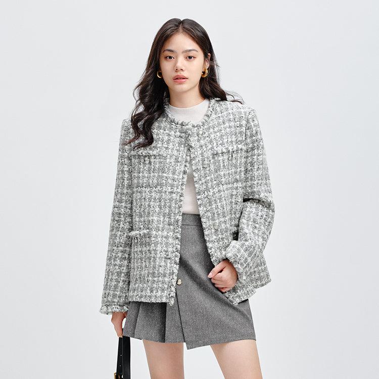 Women's Raw Edge Tweed Jacket