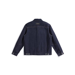 Men's Textured Jacquard Denim Jacket