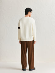 Men's Contrast Color Striped Pullover