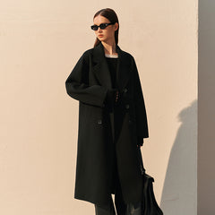 Women's Straight Double-faced Wool Coat
