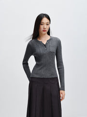 Women's Half Zip Textured Pullover