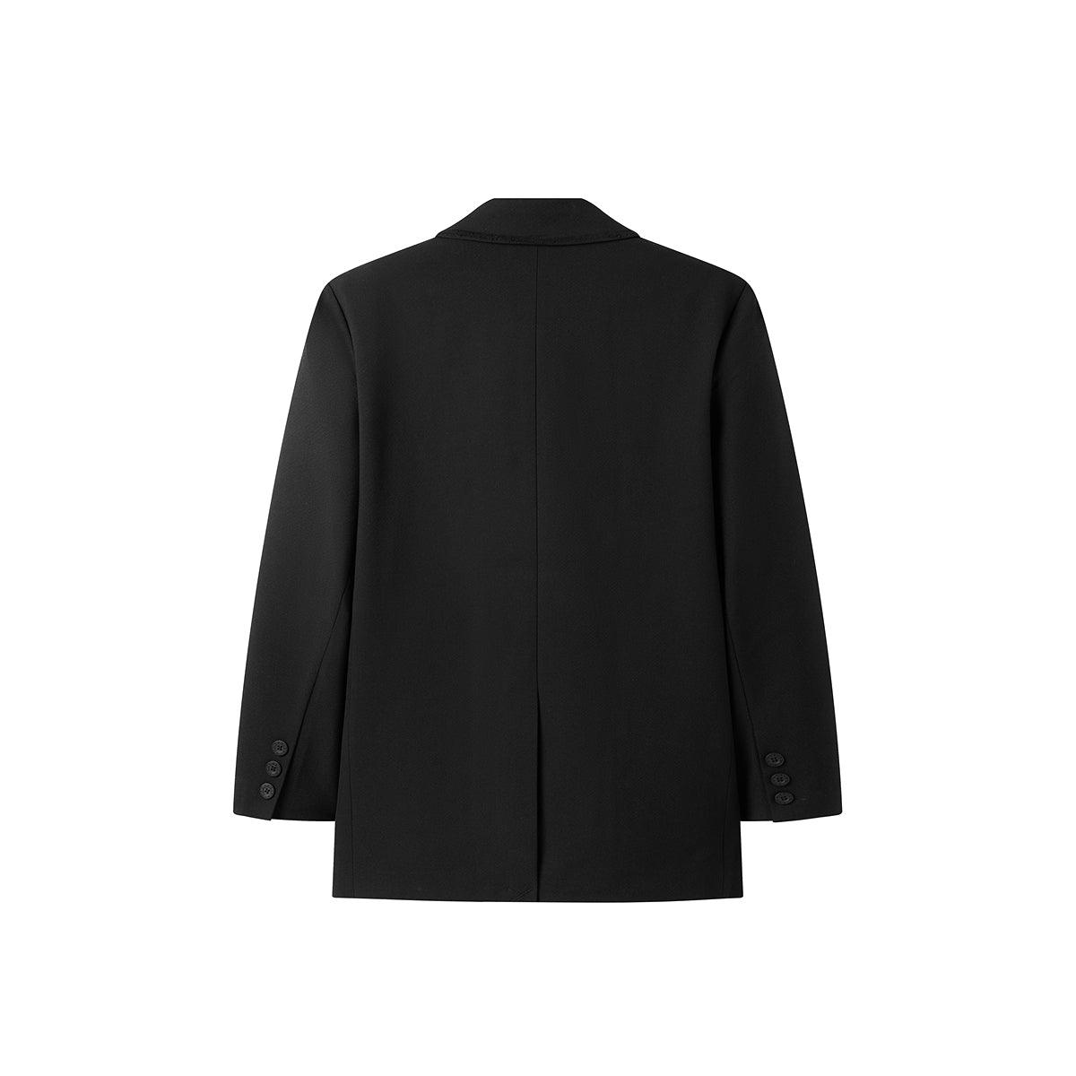 Women's Black Easy-care Raw Edge Blazer