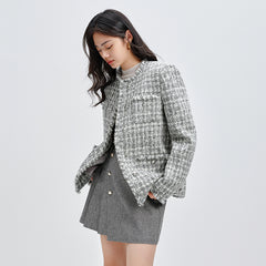 Women's Raw Edge Tweed Jacket