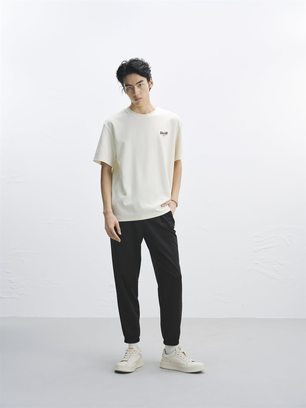 Men's Slim Tapered Joggers with Cuffed Hem