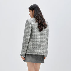 Women's Raw Edge Tweed Jacket
