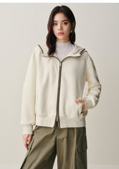 Women's Soft Hooded Jacket with Down-Filled Hood