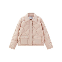 Women's Argyle Embossing Puffer Jacket