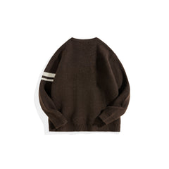 Men's Contrast Color Striped Pullover