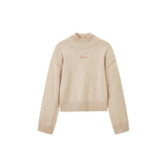 Women's Mock Neck Embroideried Pullover