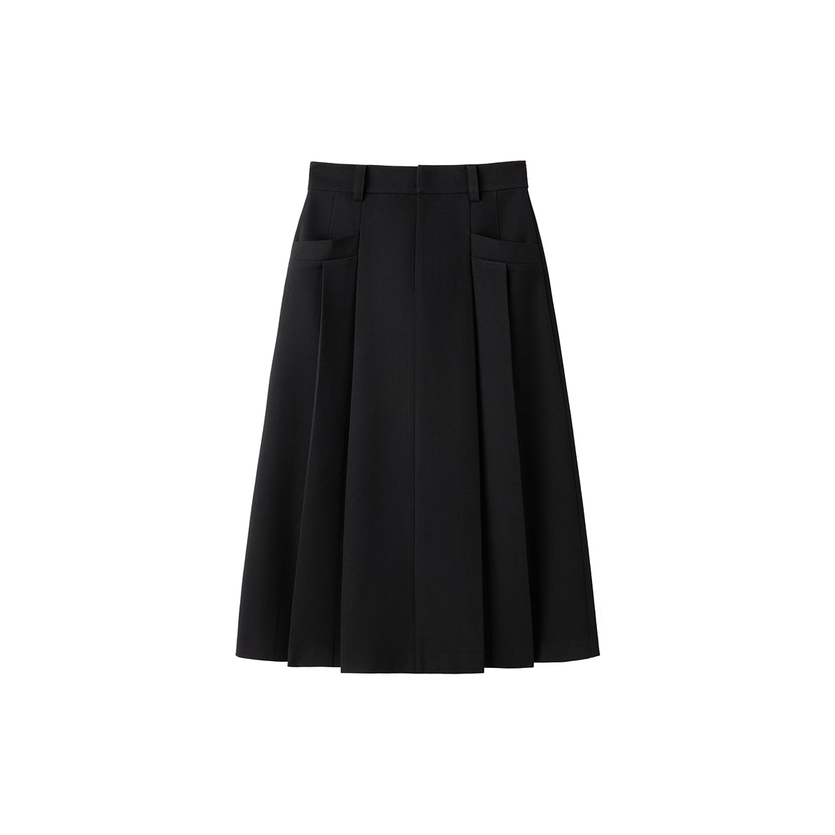 *US Final Sale*Women's Pleated A Line Midi Skirt