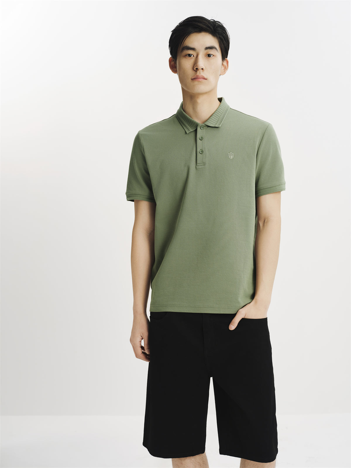 Men's Sorona Slim-Fit Green Polo Shirt