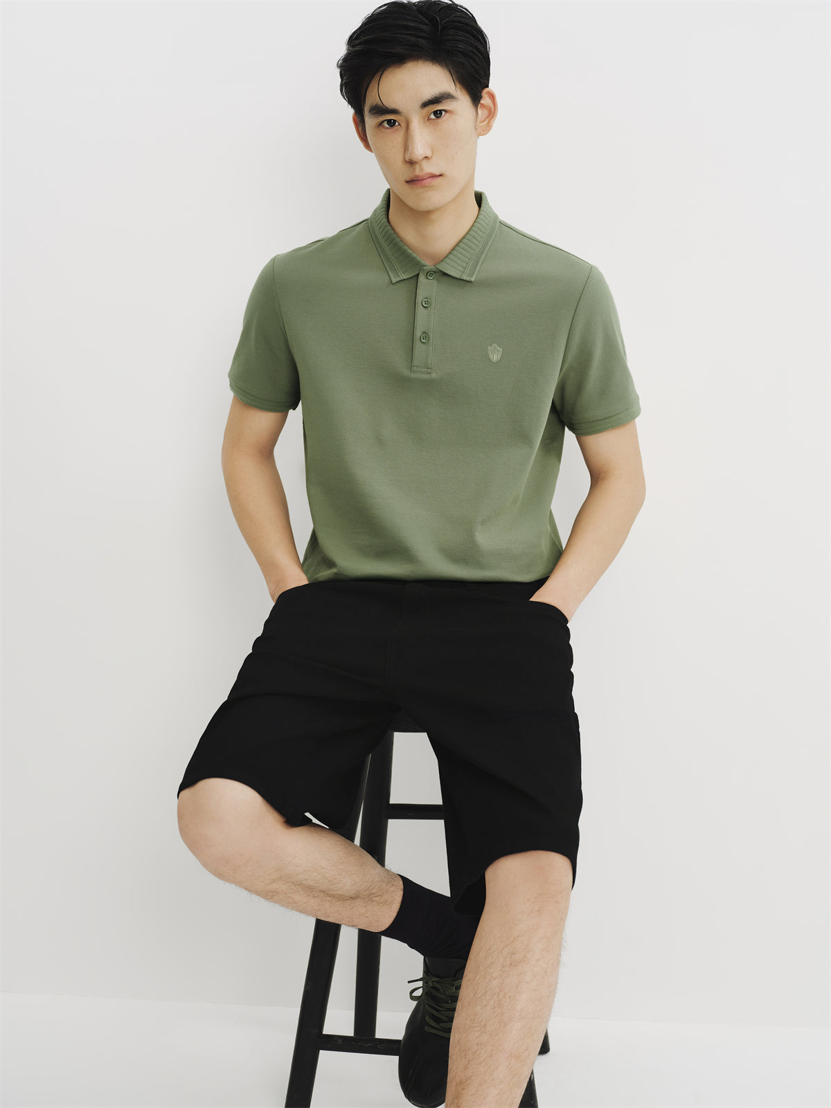 Men's Sorona Slim-Fit Green Polo Shirt