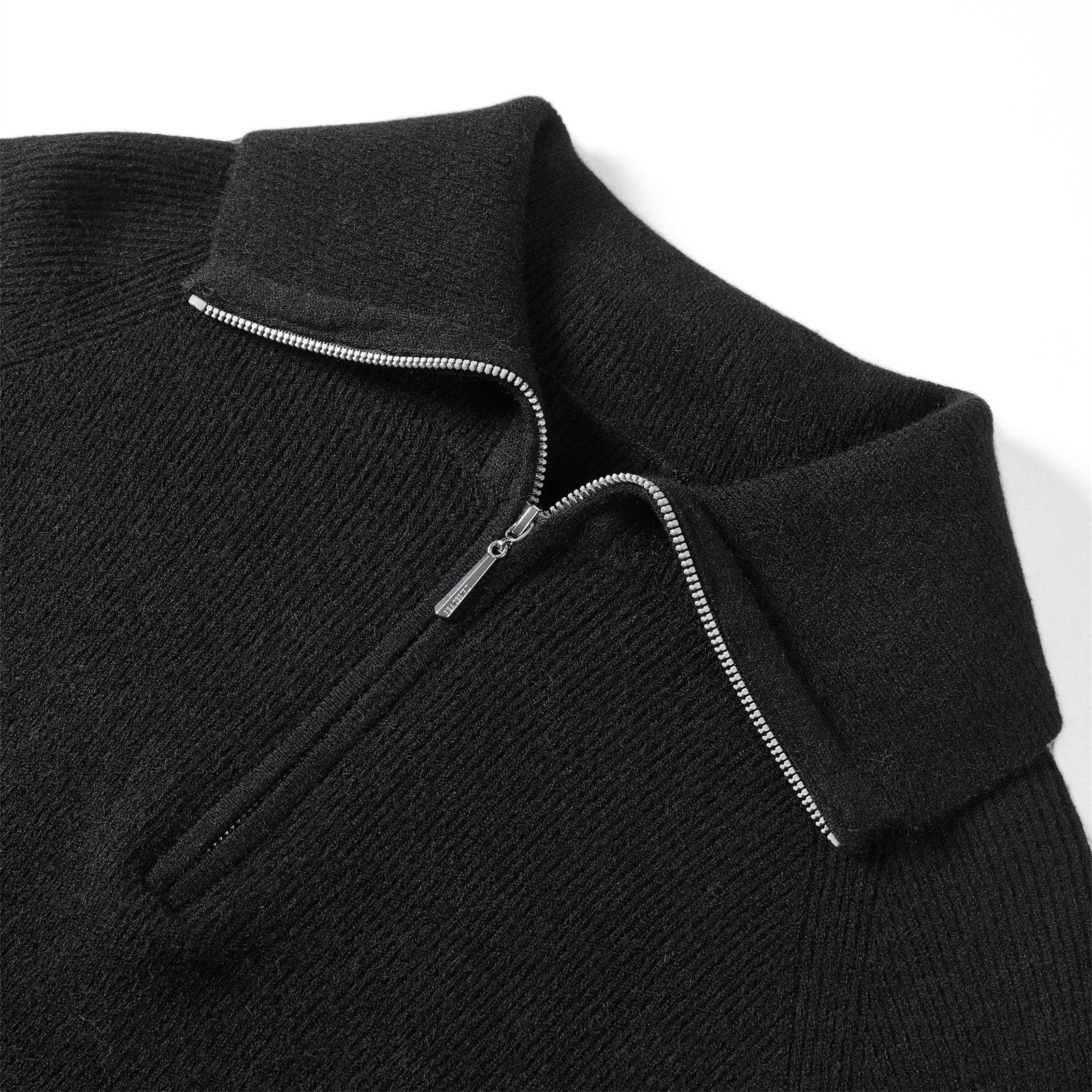 Women's Black Half Zip Pullover