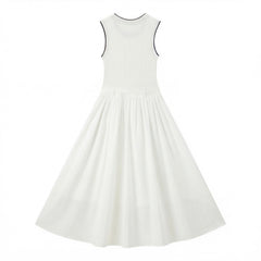 Women's Linen-Blend Paneled Sleeveless Dress