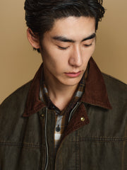 Men's Barn-Style Washed Distressed Jacket
