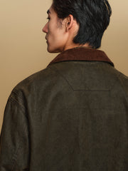 Men's Barn-Style Washed Distressed Jacket