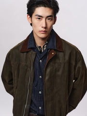 Men's Barn-Style Washed Distressed Jacket