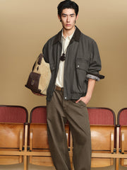 Men's Barn-Style Faux-Suede Safari Jacket