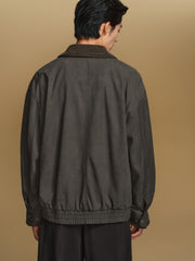 Men's Barn-Style Faux-Suede Safari Jacket