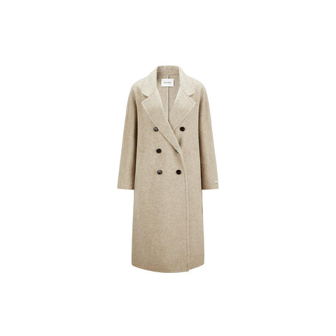 Peacebird Women *US Final Sale* Women's Khaki Double-Breasted Wool Coat