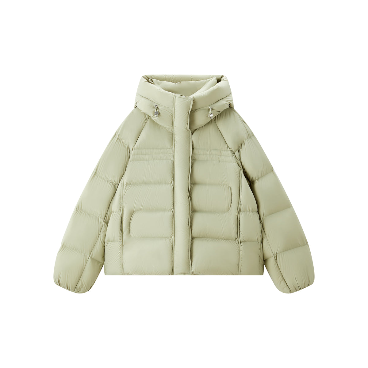 Women's Short Curved-Quilted Thermal Puffer Jacket