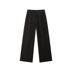 Women's High-Waist Brushed Wide-Leg Pants