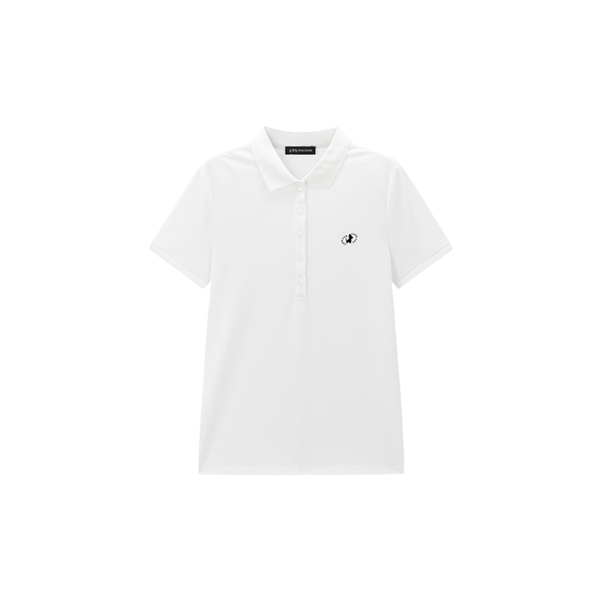 Women's Embroidered Polo Shirt with Mulberry Silk