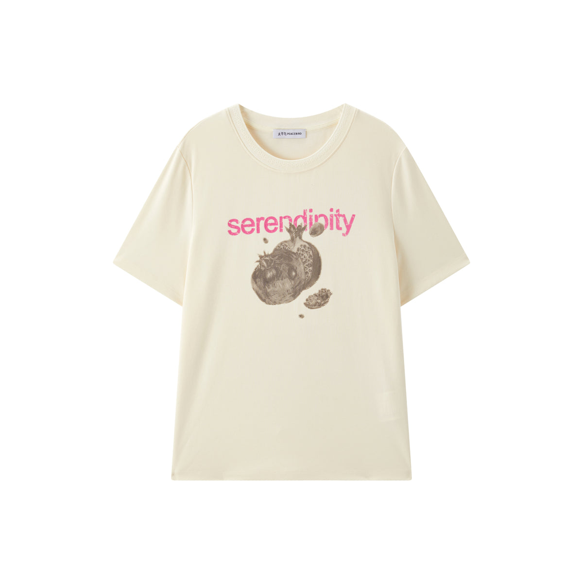 Women's Pomegranate Flocked Graphic T-Shirt