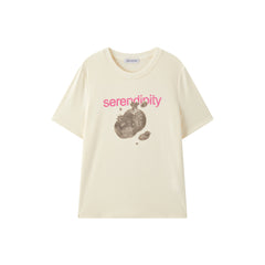 Women's Pomegranate Flocked Graphic T-Shirt