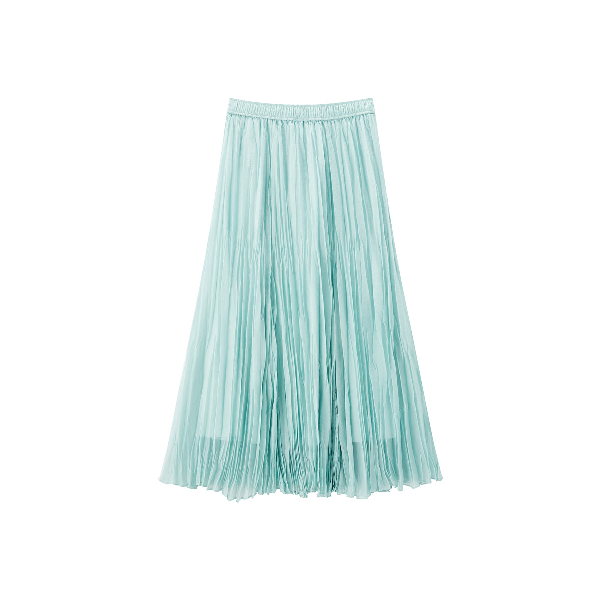 Women's Lake Blue Ruched Maxi Skirt