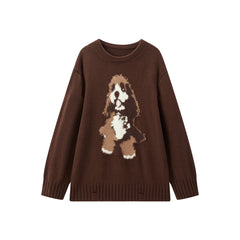 Women's Oversized Jacquard Graphic Sweater