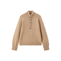 Women's Half-Zip High-Neck Knit Sweater