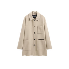 Men's Label Pocket Wool Coat