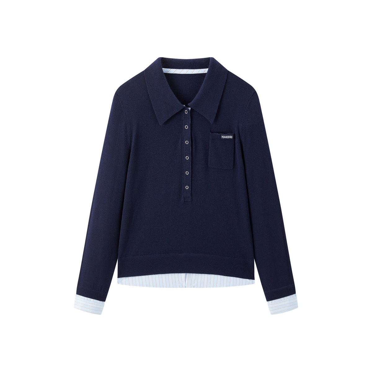 Women's Wool-Blend Layered-Look Knit Top