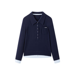 Women's Wool-Blend Layered-Look Knit Top