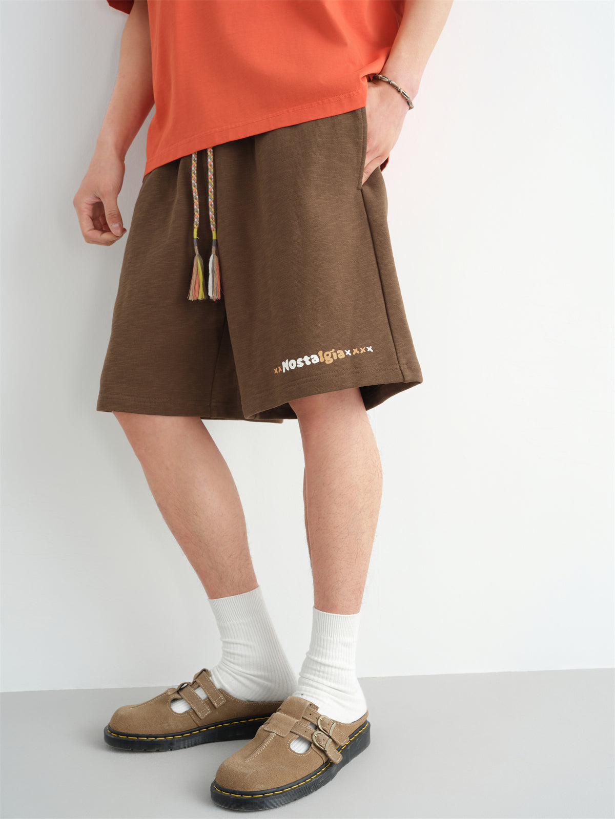 Men's Contrast Drawstring Sports Shorts