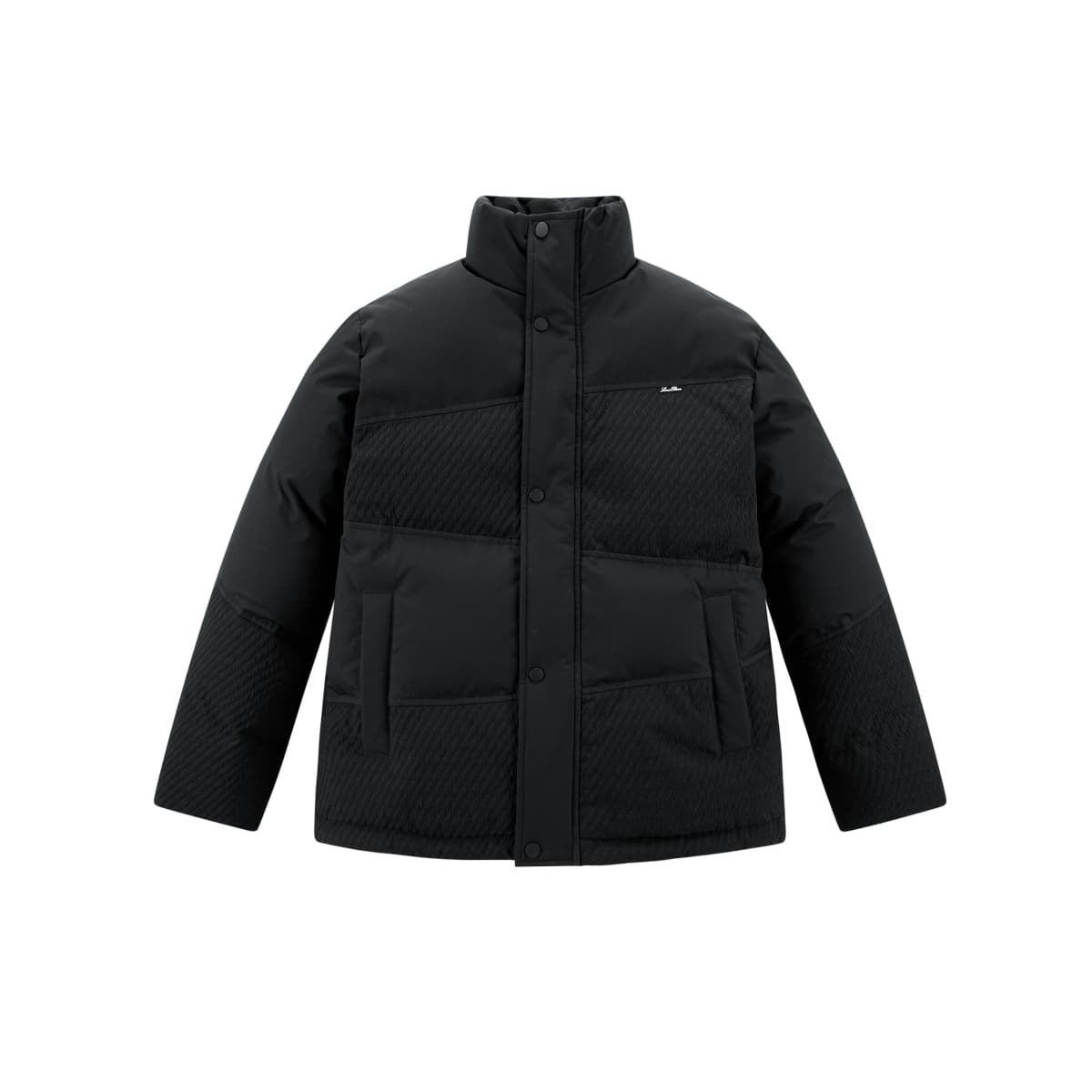 Men's Textured-Panel Down Jacket