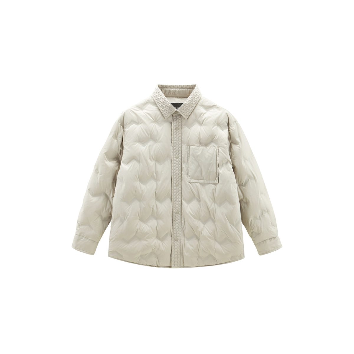 Men's Khaki Quilted Puffer Jacket