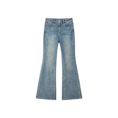 Women's High-Waist Slim Flared Jeans