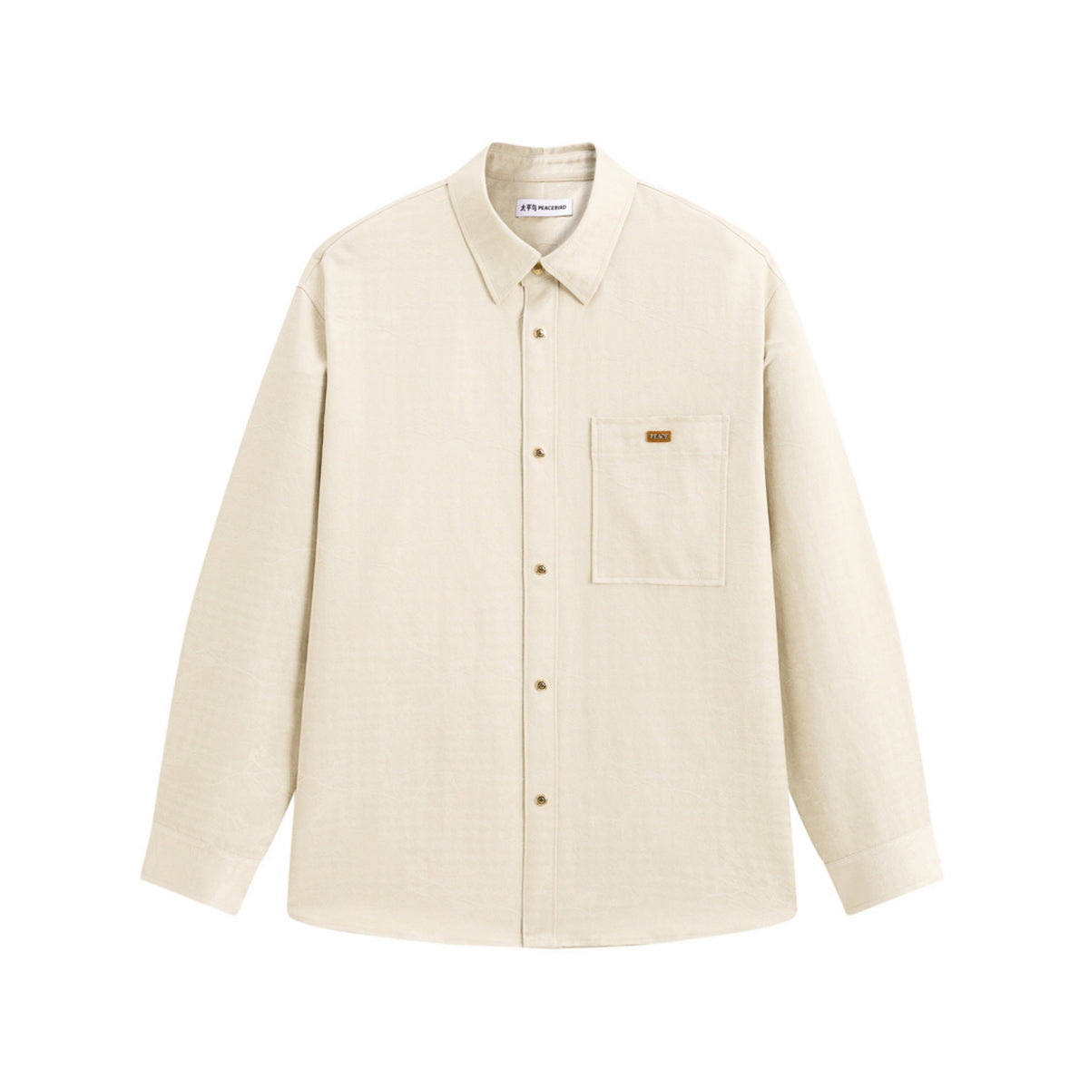 Men's Tonal Textured Jacquard Shirt