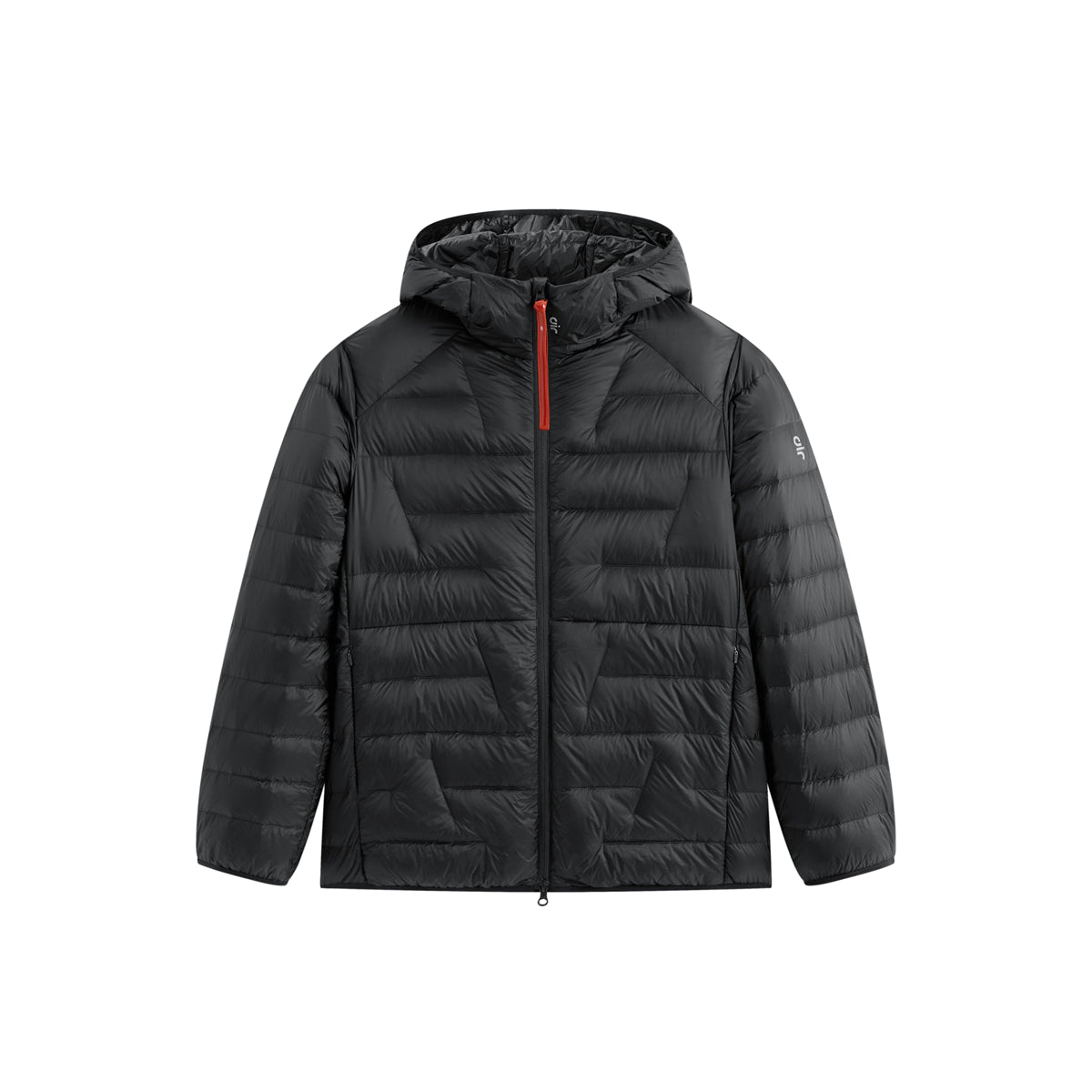 Men's Hooded Goose Down Jacket with Contrast Details