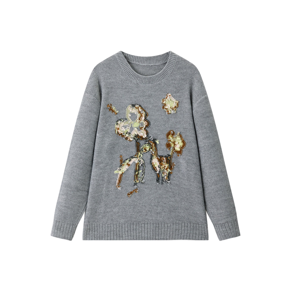Women's 3D Floral Oversized Knit Sweater
