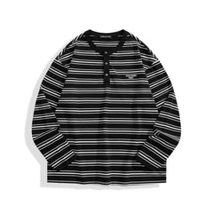 Men's Contrast-Stripe Long-Sleeve T-Shirt