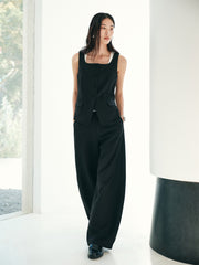 Women's Cropped Slim-Fit U-Neck Vest