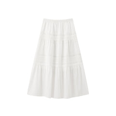 Women's High-Waist A-Line Tiered Skirt