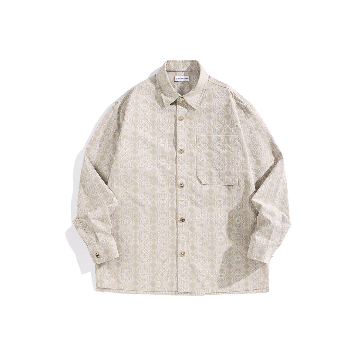 Men's All-Over Jacquard Casual Shirt