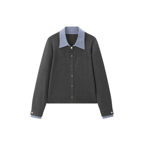Peacebird Women *US Final Sale* Women's Colorblock Layered-Look Knit Cardigan
