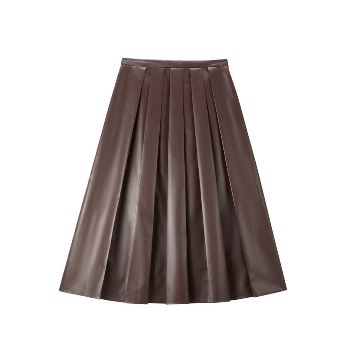 Women's PU Pleated Skirt