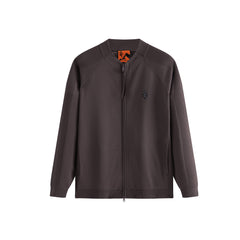 Men's Raglan-Sleeve Jacquard Zip-Up Knit Cardigan